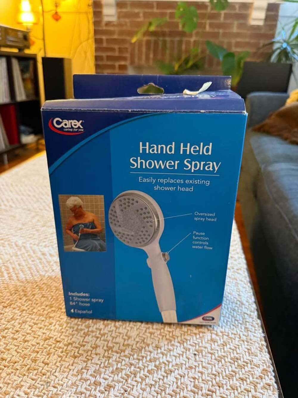 Carex Hand Held Shower Spray with 84” Hose